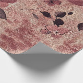 Rustic Blush Bloem Motief Linnen (2) Cadeaupapier (Hoek)