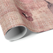 Rustic Blush Bloem Motief Linnen (2) Cadeaupapier (Rol Hoek)