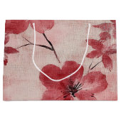 Rustic Blush Bloem Motief Linnen (5) Groot Cadeauzakje (Voorkant)