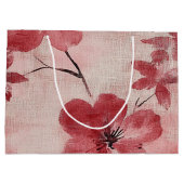 Rustic Blush Bloem Motief Linnen (5) Groot Cadeauzakje (Achterkant)