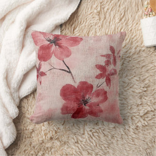 Rustic Blush Bloem Motief Linnen (5) Kussen