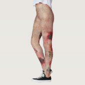 Rustic Blush Bloem Motief Linnen (6) Leggings (Links)