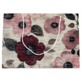 Rustic Blush Bloem Motief Linnen (7) Groot Cadeauzakje (Voorkant)