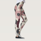 Rustic Blush Bloem Motief Linnen (7) Leggings (Rechts)