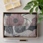 Rustic Blush Bloem Motief Linnen (7) Tissuepapier (Geschenk)