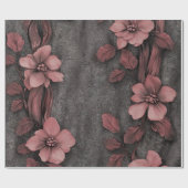 Rustic Blush Bloem Motief Linnen (8) Cadeaupapier (Vlak)
