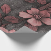 Rustic Blush Bloem Motief Linnen (8) Cadeaupapier (Hoek)