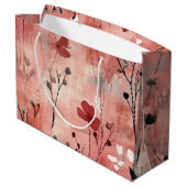 Rustic Blush Bloem Motief Linnen (9) Groot Cadeauzakje (Achterkant Gekanteld)