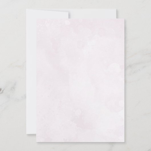 Rustic Blush Bloemen Huwelijksuitnodiging Kaart (Achterkant)