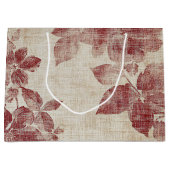 Rustic Blush Bloemendessin Linnen Patroon (1) Groot Cadeauzakje (Voorkant)