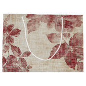 Rustic Blush Bloemendessin Linnen Patroon (1) Groot Cadeauzakje (Achterkant)