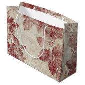 Rustic Blush Bloemendessin Linnen Patroon (1) Groot Cadeauzakje (Achterkant Gekanteld)