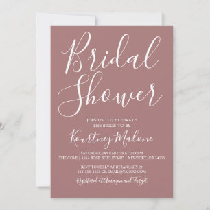 Rustic Blush Bridal Shower Invitation Kaart