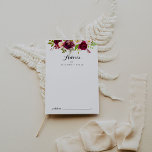Rustic Blush Burgundy Floral Calligraphy Wedding Advieskaart<br><div class="desc">Deze superstevige blestige brutalige kalligrafie trouwlentekaart is perfect voor een eenvoudige bruiloft. Het ontwerp is voorzien van roze, blozen, rode, bruine en bordedige waterverven met groen bladeren. Deze kaarten zijn perfect voor een bruiloft, vrijgezellenfeest, baby shower, graduatiedag en nog veel meer. Pas de kaarten aan met de namen van de...</div>