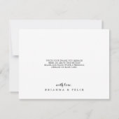 Rustic Blush Burgundy Floral Flat Wedding Bedankkaart (Achterkant)