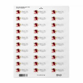 Rustic Blush Burgundy Floral Return Address Etiket (Full Sheet)