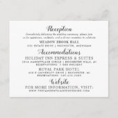Rustic Blush Burgundy Floral Wedding Information Informatiekaartje (Voorkant)