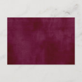 Rustic Blush Burgundy Floral Wreath Accommodations Informatiekaartje (Achterkant)