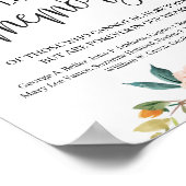 Rustic BLush burgundy oranje in liefdevol geheugen Poster (Hoek)