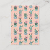 Rustic Blush Cacti Botanical Natuur Desert Wedding Informatiekaartje (Achterkant)