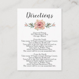 Rustic Blush Cacti Botanical Natuur Desert Wedding Informatiekaartje