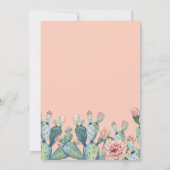 Rustic Blush Cacti Botanical Natuur Desert Wedding Kaart (Achterkant)