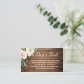 Rustic Blush Floral Breng een Baby shower Kaart (Staand voorkant)