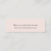 RUSTIC BLUSH FLORAL BUNCH WEDDING WEBSITE RSVP MINI VISITEKAARTJE (Achterkant)