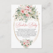 Rustic Blush Floral Eucalyptus Book Request Informatiekaartje (Voorkant)
