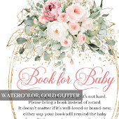 Rustic Blush Floral Eucalyptus Book Request Informatiekaartje