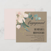 RUSTIC BLUSH FLORAL KRAFT WATERVERF VERLOVING KAART (Voorkant / Achterkant)