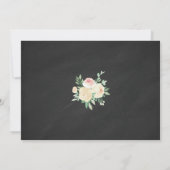 Rustic Blush Floral Lights Wedding Reception Kaart (Achterkant)