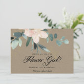 RUSTIC BLUSH FLORAL WATERVERF IS MIJN BLOEMENMEISJ KAART (Staand voorkant)