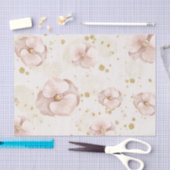 Rustic Blush & Gold Floral Boho Gift Paper Tissuepapier (Craft)