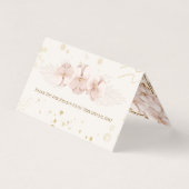 Rustic Blush & Goud Bloem Boho Tafelkaart  Kaart (Achterkant)