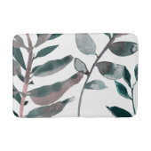 Rustic Blush Greenery Botanical Leaves Waterverf Badmat (Voorkant)