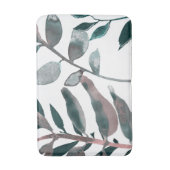 Rustic Blush Greenery Botanical Leaves Waterverf Badmat (Voorkant Verticaal)