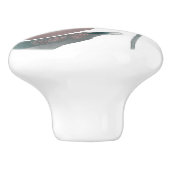 Rustic Blush Greenery Botanical Leaves Waterverf Keramische Knop (Zijkant)