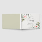 Rustic Blush Greenery Floral Bunch Baby shower Gastenboek (Volledig)