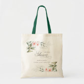 Rustic Blush Greenery Floral Bunch Vrijgezellenfee Tote Bag (Voorkant)