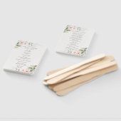 Rustic Blush Greenery Floral Wedding Programme Handwaaier (Niet-gemonteerd)