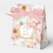 Rustic Blush Ivory Gold Wedding Dank u Bedankdoosjes (Voorkant Zijde)