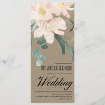 RUSTIC BLUSH KRAFT FLORAL BUNCH WATERVERF WEDING