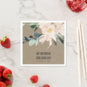 RUSTIC BLUSH KRAFT FLORAL BUNCH WATERVERF WEDING SERVET (Insitu)