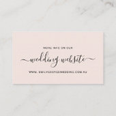 RUSTIC BLUSH KRAFT FLORAL BUNCH WEDDING WEBSITE VISITEKAARTJE (Achterkant)