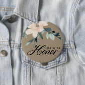 RUSTIC BLUSH KRAFT FLORAL WATERVERF GEMAAKT UIT HO RONDE BUTTON 4,0 CM (In situ)