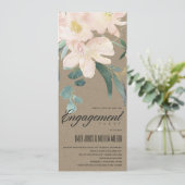 RUSTIC BLUSH KRAFT FLORAL WATERVERF VERLOVING KAART (Staand voorkant)