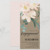 RUSTIC BLUSH KRAFT FLORAL WATERVERF VERLOVING KAART (Voorkant / Achterkant)