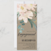 RUSTIC BLUSH KRAFT FLORAL WATERVERF VERLOVING KAART (Voorkant)