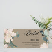 RUSTIC BLUSH KRAFT FLORAL WATERVERF VRIJGEZELLENFE KAART (Staand voorkant)